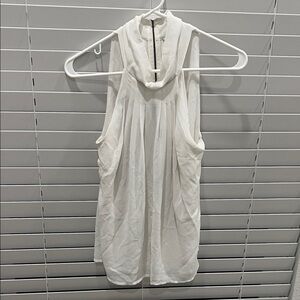 Naked Zebra Ivory Cowl Neck Top